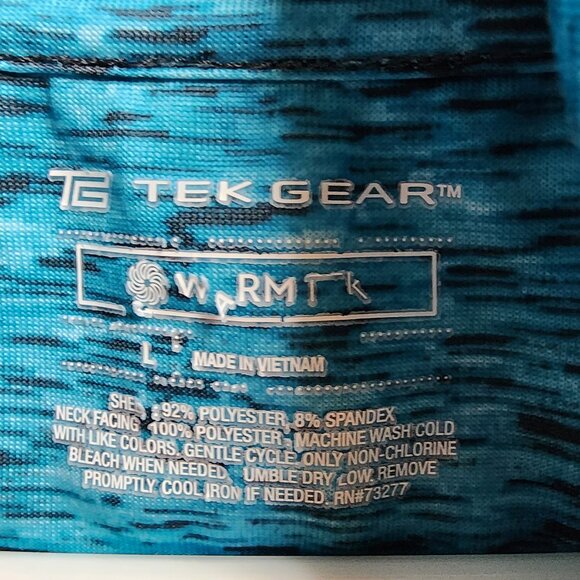 Tek Gear Warm Tek Blue Athleisure Cowl Neck Pullover Size Large - Picture 8 of 15